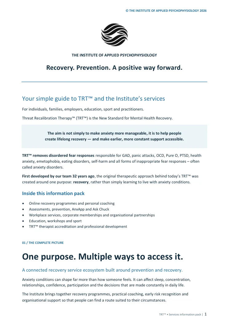 First page of the information pack
